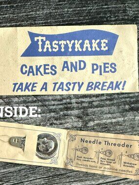 Vintage Tastykake Tastycake Needle Threader Advertising Philadelphia West German
